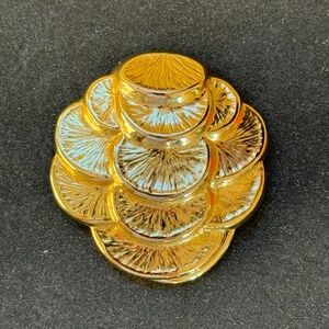 VINTAGE JERI-LOU Scarf Clip Textured Gold MCM